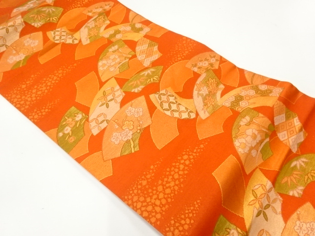 JAPANESE NAGOYA OBI / WOVEN FLOWER CLASSICAL PATTERN